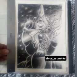 Guyver 9x12 Inch Portrait Drawing 