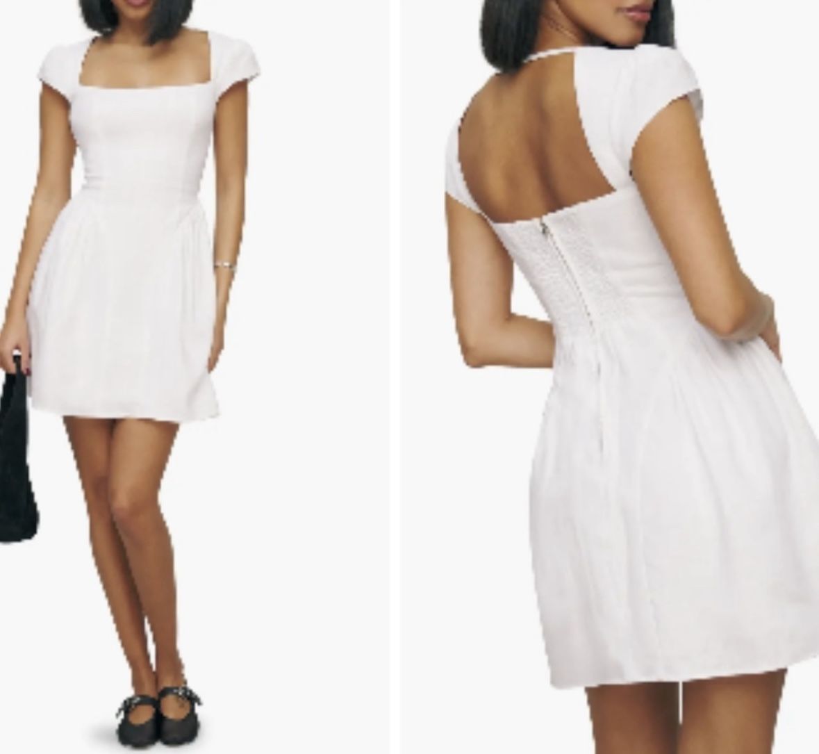 NWT Reformation Oaklyn Cap Sleeve Linen Minidress