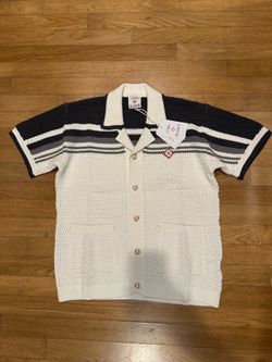 Casablanca Men’s Cotton Crochet Shirt/Short Set(S,XL)