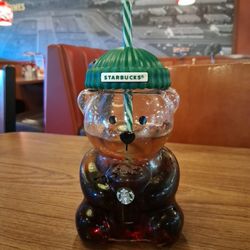Starbucks Bear Glass Cup