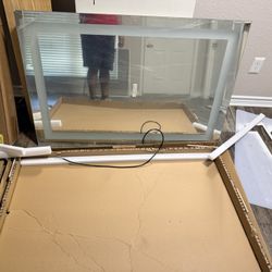 48x32 LED Mirror with defogger and touch dimmer