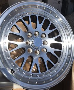 Brand new 15" wheels machine face 4 lug