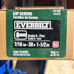 Everbilt Grade 5 Fine Cap Screws 7/16 By One And A Half Inch