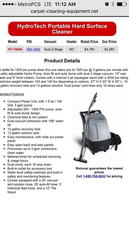 COMPLETE TILE & GROUT CLEANING EQUIPMENT PACKAGE PRICE REDUCE!!!