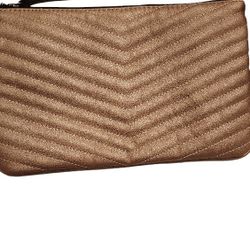 Women's Nude/Rose Gold Wristlet Clutch