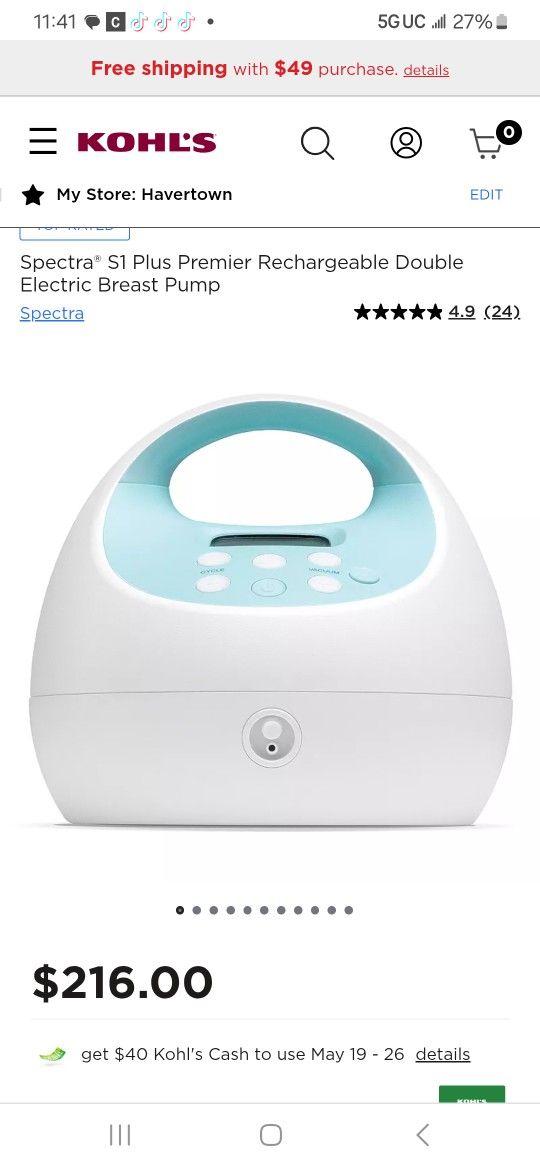 spectra s1 plus electric breast pump