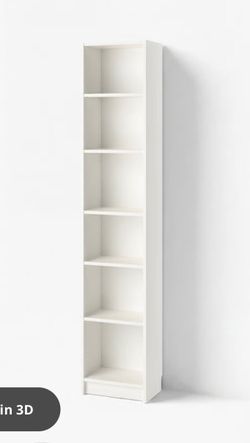 (2) White Narrow Billy Bookcases - READ DESCRIPTION