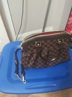 Louis Vuitton purse and MCM medium backpack