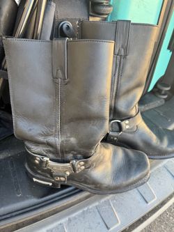 Harley-Davidson Black Leather Harness Boots