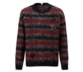 CEECLA Mohair Sweater Black Red Size M