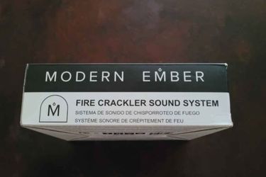 Modern ember fire crackler sound system