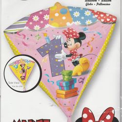 Disney Minnie Mouse Foil Balloon by UltraShape diamondz 15" x 17"  ~ ranjacuj