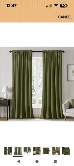 DARK GREEN CURTAINS
