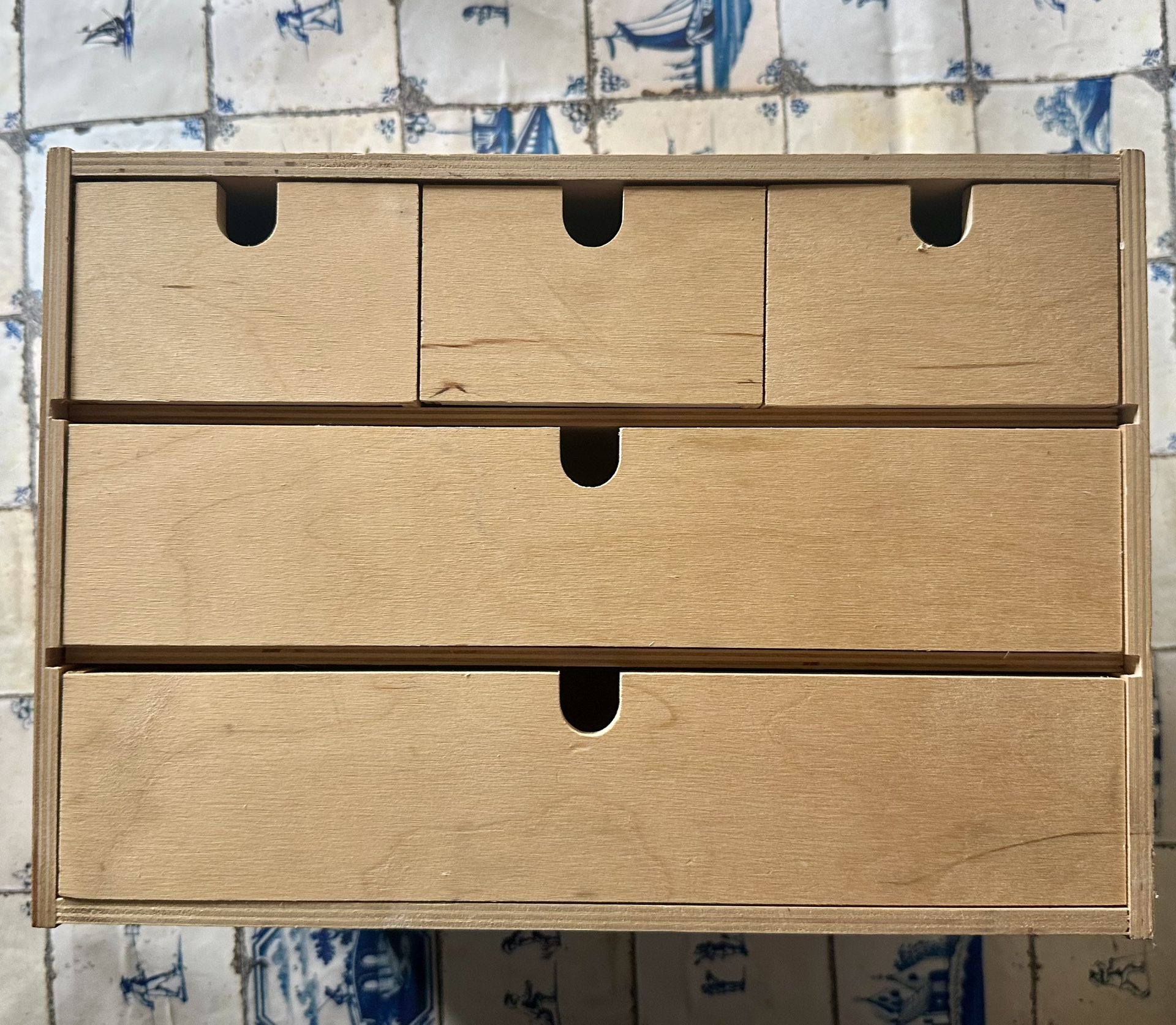 Storage Box With Drawers 14 by 10 by 10 Inch