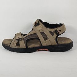 Khombu Outdoor Adjustable Hook & Loop Sandals Men's Size 12 Beige