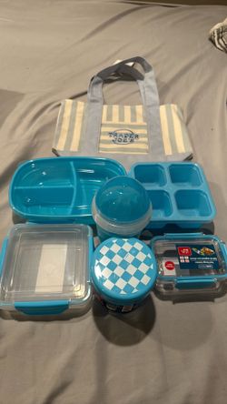 Blue Stripped Trader Joe Bags  *Viral