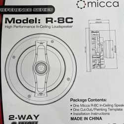 Micca In-ceiling Speakers, Brand New , Set Of 4 