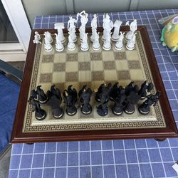 Franklin Mint Chess Set Of The Gods! Read the description  