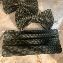 Set De Cubre  Boca Y Moños Para El Cabello