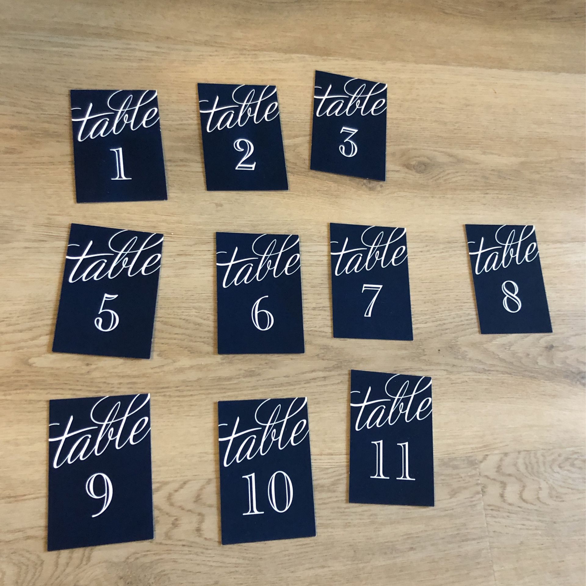 Paper Table Numbers 