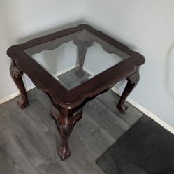 Glass End Table 