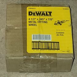 DeWalt 4-1/2" Metal Cutting Wheels 25-Pack cutting disc Brand New Factory Sealed