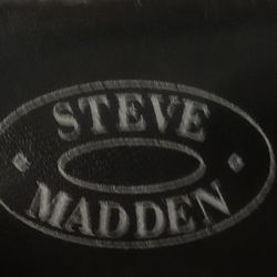 Steve Madden Black, Heeled,Buckle Boots 71/2