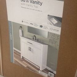 BRAND NEW IN BOX 36 INCH MARBLE VANITY