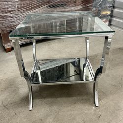 Matching Glass Mirror Coffee Table & Side Table