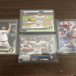 Dodgers Clayton Kershaw Topps Now SP (4) Card Lot