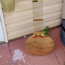 Grandfather  Or Grandmother Clock Lyre Style Brass Pendulum 47" TALL CLOCK 