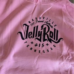 New XXL Pink Jelly Roll Nashville Hooded Sweatshirt 