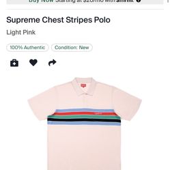 Supreme Polo Shirt Light Pink 