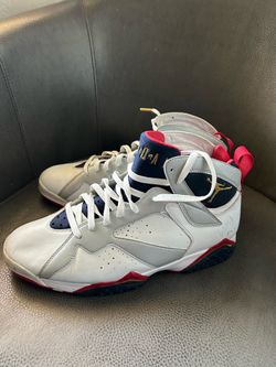 Nike Air Jordan 7 Retro Olympic 2012 304775-135 Size 13 White Blue Red