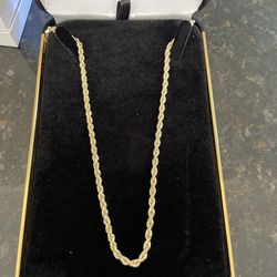 New 10k Solid Gold Rope Chain 24in 3mm