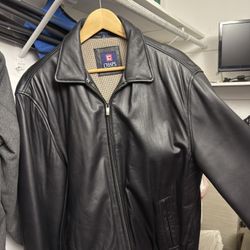 Chaps Leather Jacket Large