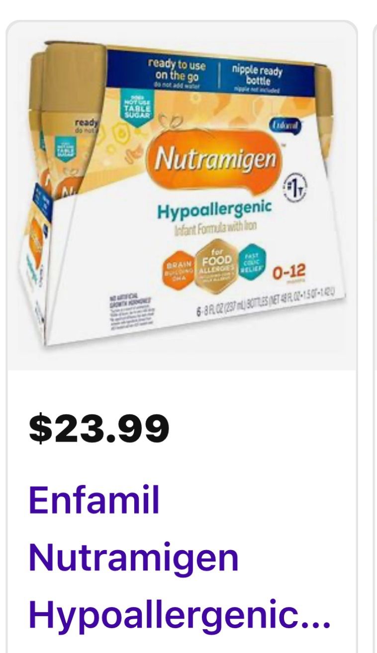Liquid Baby Formula,  Fórmula Líquida Para Bebés ~ Enfamil - Nutramigen $13 each Or All 4 For $50