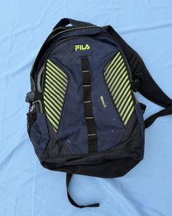 FILA Filatech Navy Blue Black Hiking Backpack Adjustable Straps Padded Back