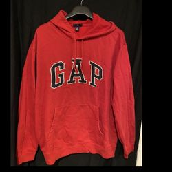 EUC GAP Mens Logo Red Hooded Sweatshirt XXL top pullover casual athletic nice