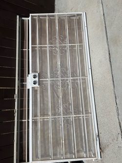 2 beige security doors