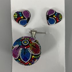 Round Angel Caller Pendant Set