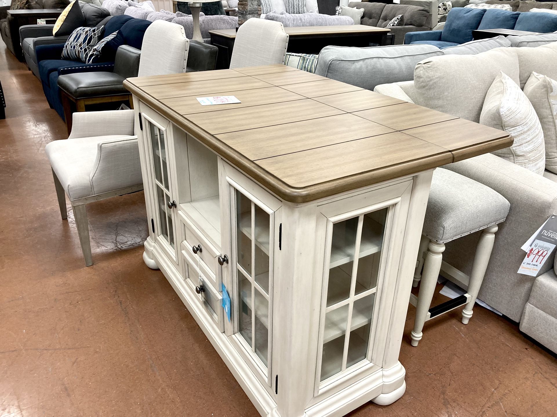 New Kitchen Island & 2 Stools — LAST ONE