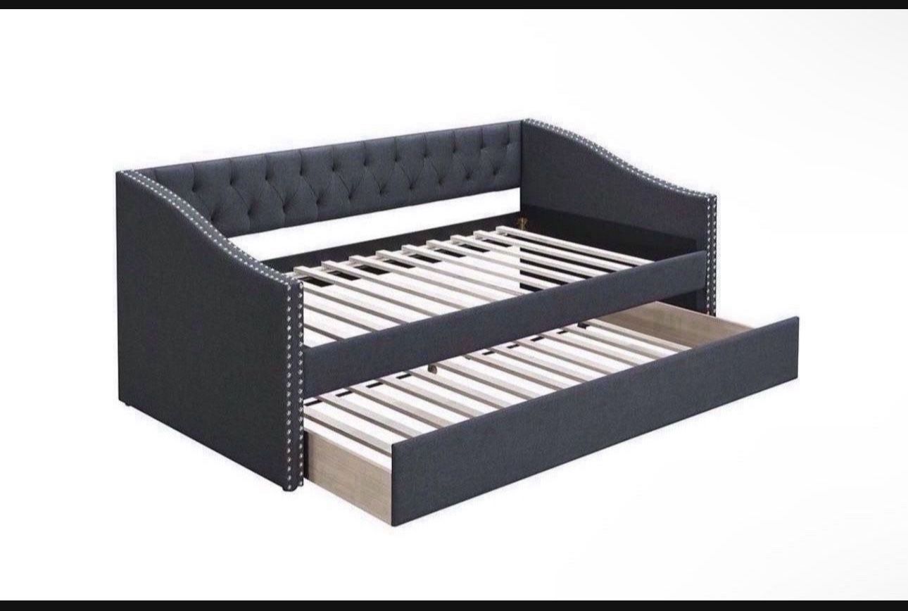 Brand New In Box Day Bed W/ Slats + Trundle And 2 Mattresses. Pick Up In Long Beach