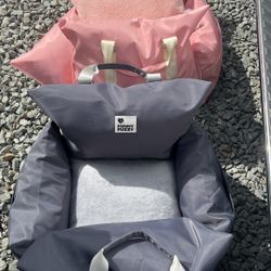 Pink And Grey Color Pets Beds And Carrying $32 Each 