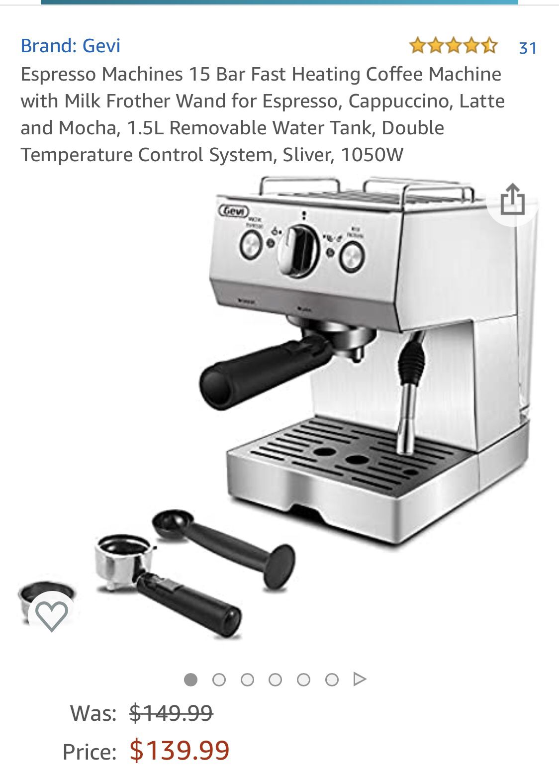 Coffee maker espresso machine cappuccino machine for latte mocha home barista with milk frothing function good