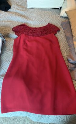 White House black market red dress size 10 holiday Christmas wine red dress