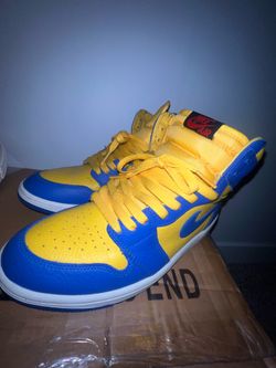 Women’s Size 9 Blue/Yellow High Top Air Jordan 1s