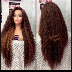 Human Hair Blended Lace Front Wig 