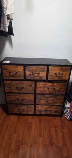 Drawers, Rustic Brown - 9 roomy fabric drawers