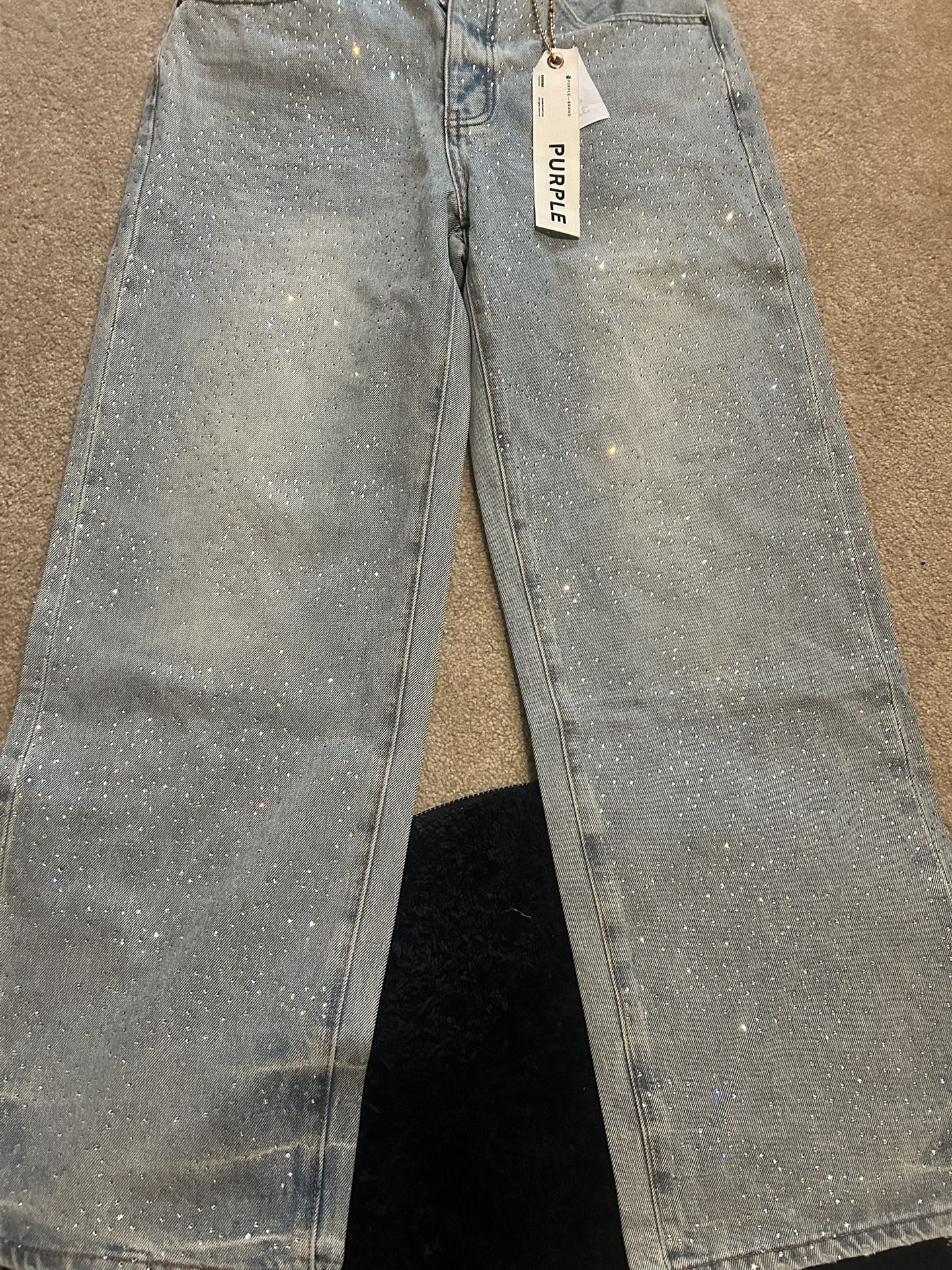 Purple Brand Rhinestone Jeans - Size 32